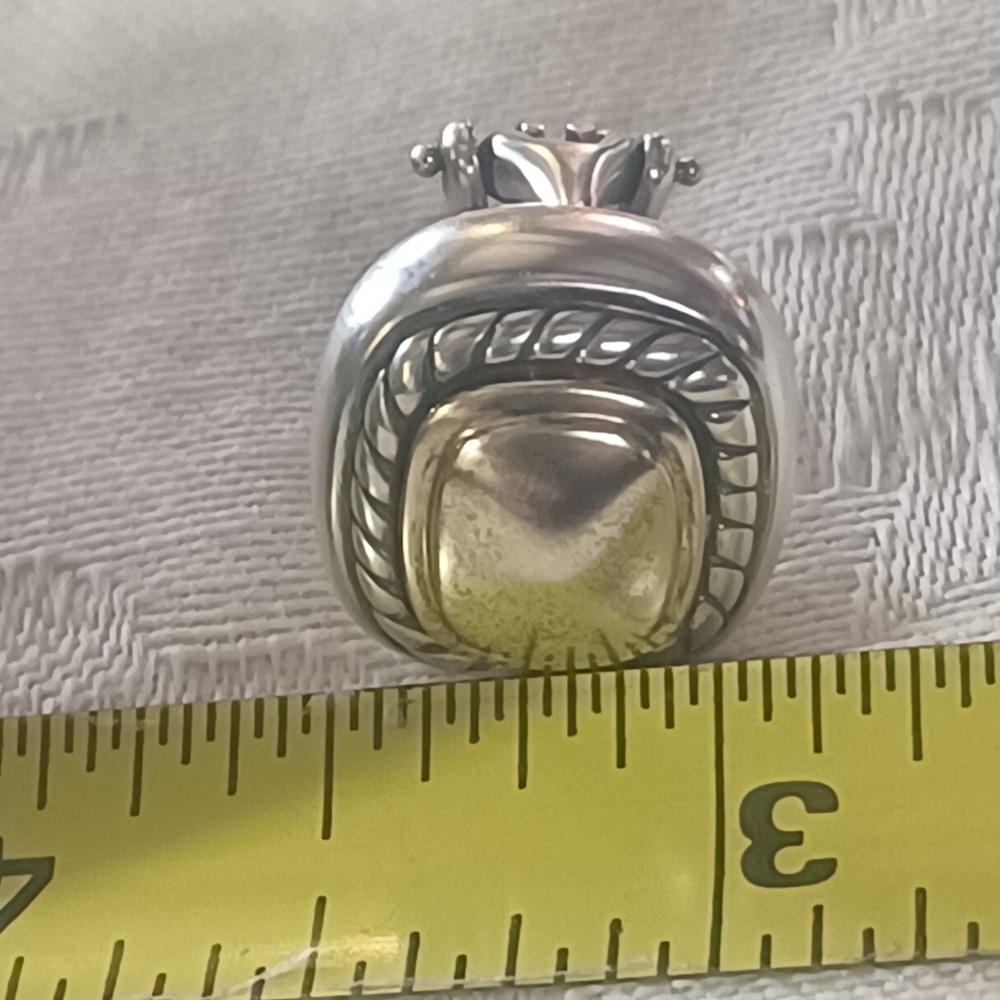 David Yurman Albion Earrings, SS & 14k, Omega Backs - Picture 11 of 12